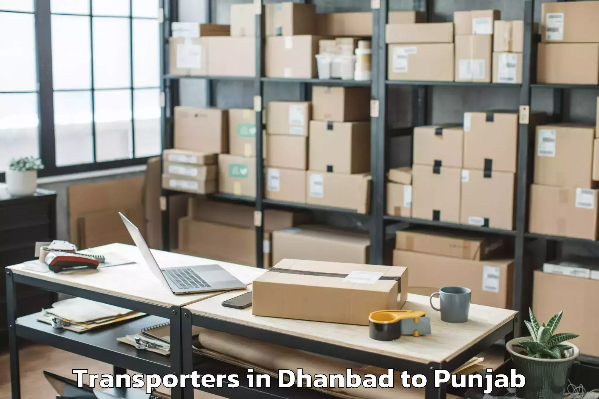 Book Dhanbad to Rahon Transporters Online